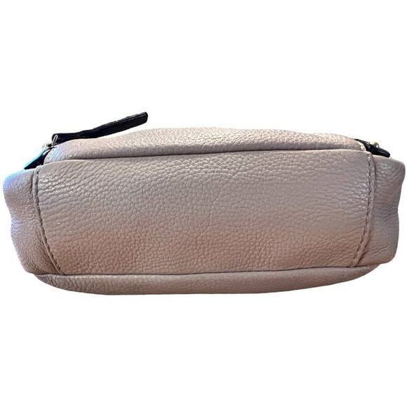 Kate Spade Leather Crossbody Small Compact Grey Greige Black FLAWS Upcycle Art - Picture 6 of 16